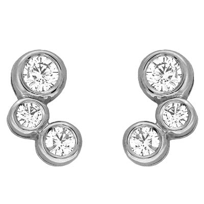 White Gold Diamond Earring - E7377WG