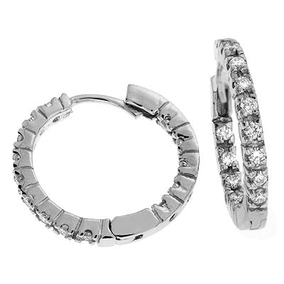 Diamond Hoop Earring - E7382WG