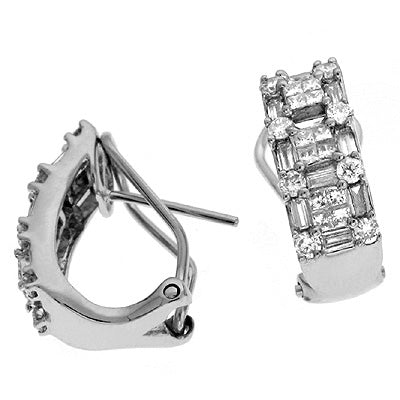 White Gold Diamond Stud Earring - E7430WG