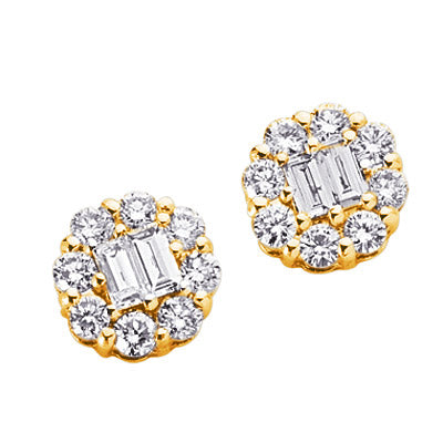 Yellow Gold Diamond Stud Earring - E7486YG