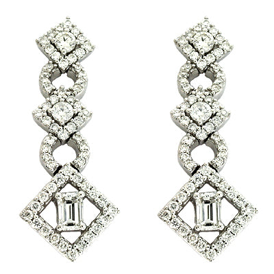 White Gold Diamond Earring - E7550WG