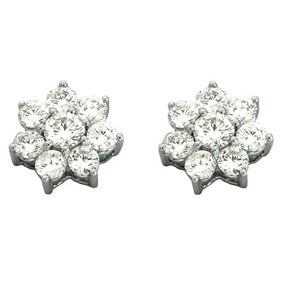 White Gold Diamond Stud Earring - E7553WG