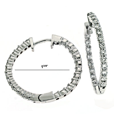 Diamond Hoop Earring - E7617WG