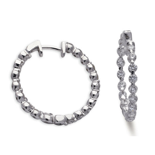 Diamond Hoop Earring - E7620WG