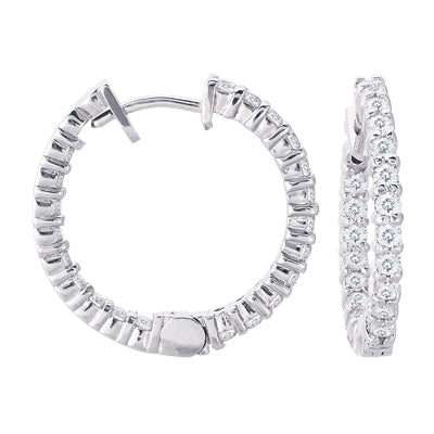 Diamond Hoop Earring 22mm - E7629WG