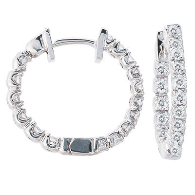 Diamond Hoop Earring 19mm - E7631WG