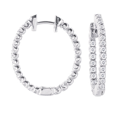 Diamond Hoop Earring - E7632WG