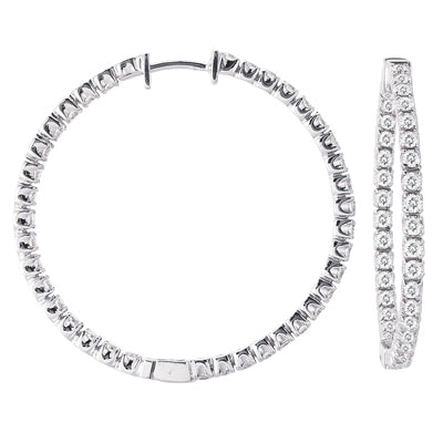 Diamond Hoop Earring - E7635WG