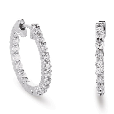 Diamond Hoop Earring - E7636WG