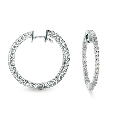 Diamond Hoop Earring - E7655WG