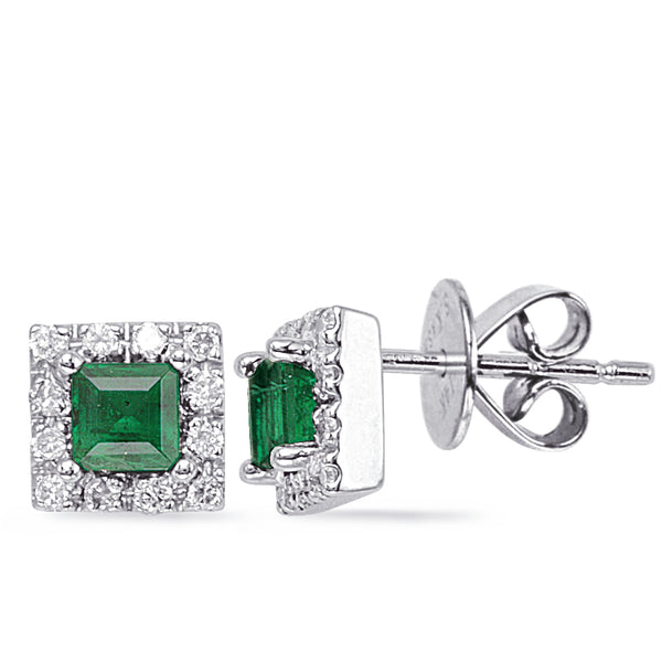 Emerald & Diamond Earring - E7659-EWG