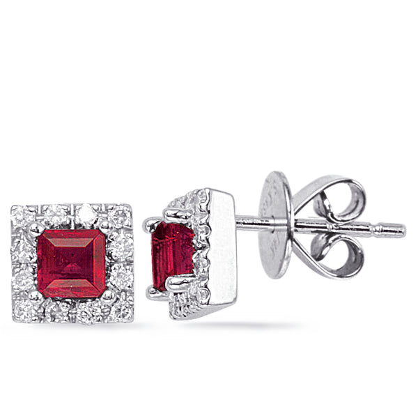 Ruby & Diamond Earring - E7659-RWG