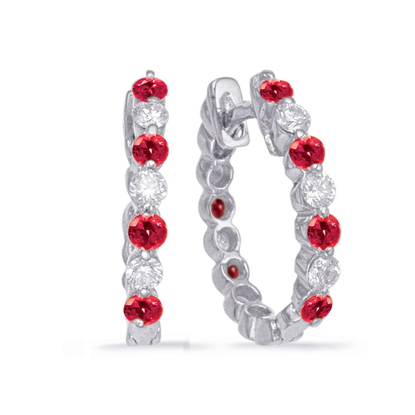 Ruby & Diamond Earring - E7665-RWG