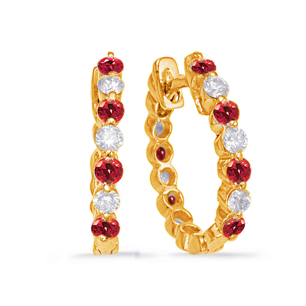 Ruby & Diamond Earring - E7665-RYG