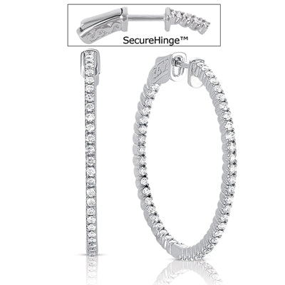 1.5  Securehinge Hoop Earring - E7674WG