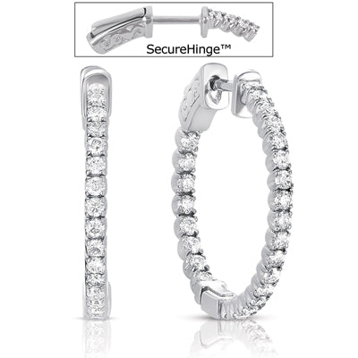 1  Securehinge Hoop Earring - E7676WG