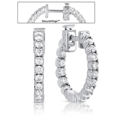 0.75 Inch  Securehinge Hoop Earring - E7679WG