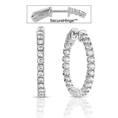 1  Securehinge Hoop Earring - E7680WG