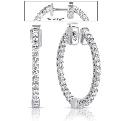 1 Inch Securehinge Hoop Earring - E7683WG