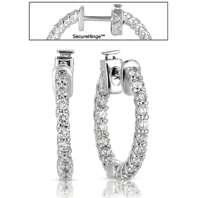 0.75 Inch Securehinge Hoop Earring - E7685WG