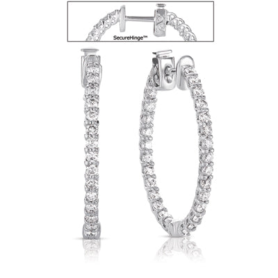 1 Inch Securehinge Hoop Earring - E7686WG