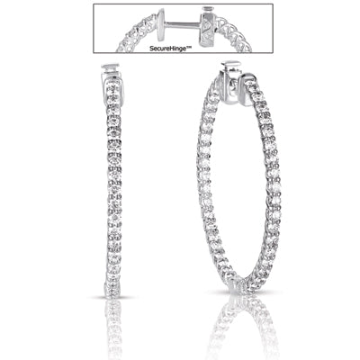 1.5 Inch Securehinge Hoop Earring - E7687WG