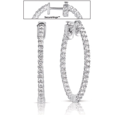 1.25 Inch Securehinge Hoop Earring - E7688WG