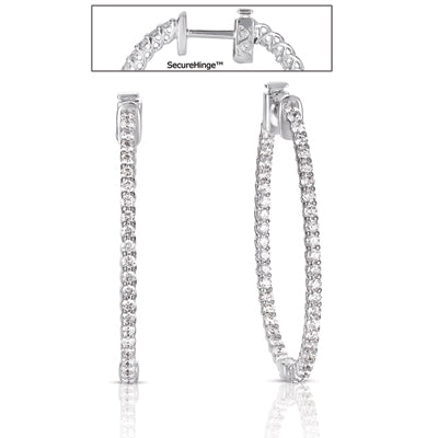 1.50  Securehinge Hoop Earring - E7689WG