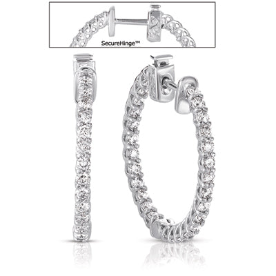 1.25  Securehinge Hoop Earring - E7690WG