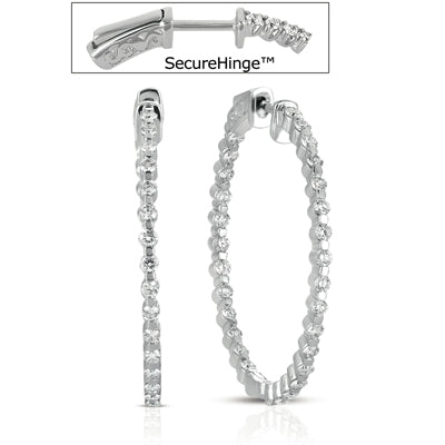 1.5  Securehinge Hoop Earring - E7693WG