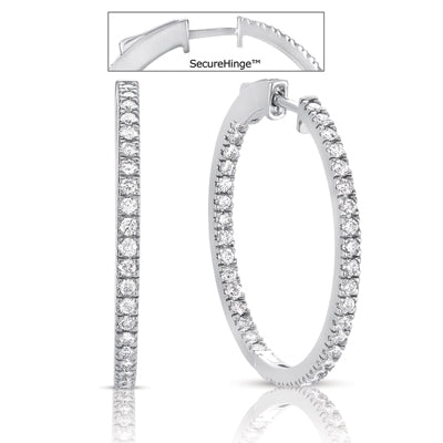 1.25 Securehinge Hoop Earring - E7695WG