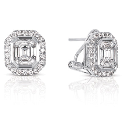 White Gold Diamond Stud Earring - E7697WG