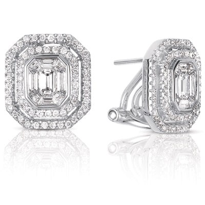 White Gold Diamond Stud Earring - E7699WG