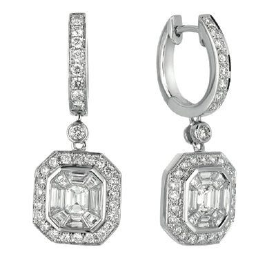 White Gold Diamond Earring - E7700WG