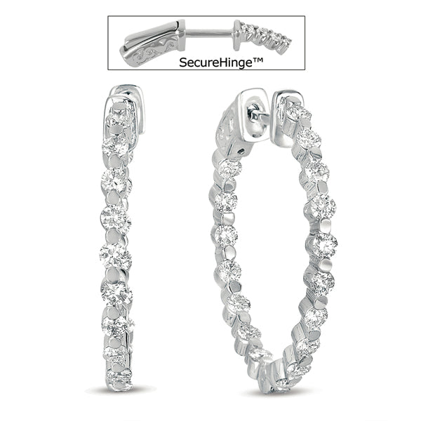 1 Inch Securehinge Hoop Earring - E7702WG