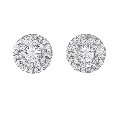 White Gold Diamond Stud Earring - E7733WG