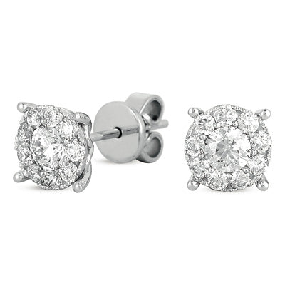 White Gold Diamond Stud Earring - E7745WG