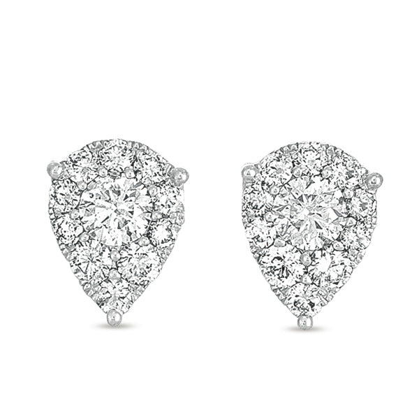 White Gold Diamond Stud Earring - E7754WG