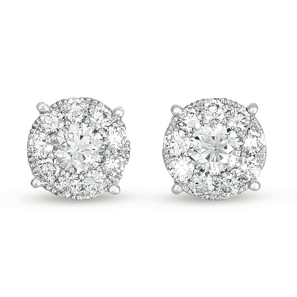 White Gold Diamond Stud Earring - E7756WG