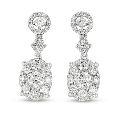 White Gold Diamond Earring - E7772WG