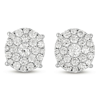 White Gold Diamond Stud Earring - E7773WG