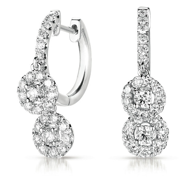 White Gold Diamond Hoop Earring - E7794WG