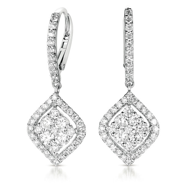 White Gold Diamond Hoop Earring - E7796WG