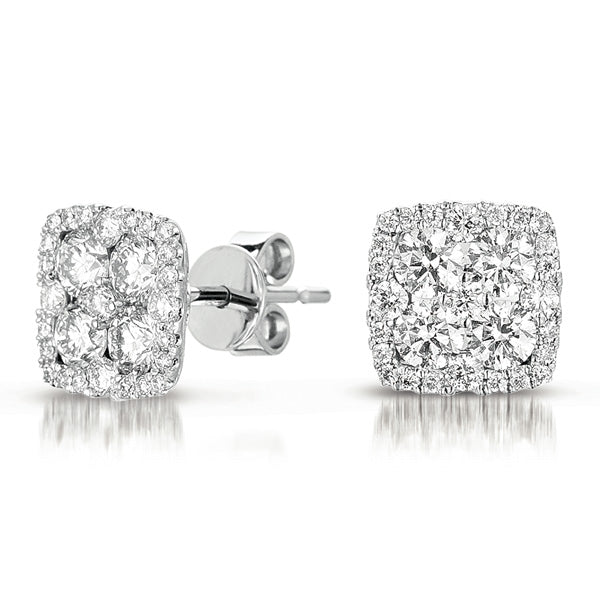 White Gold Diamond Earring - E7797WG