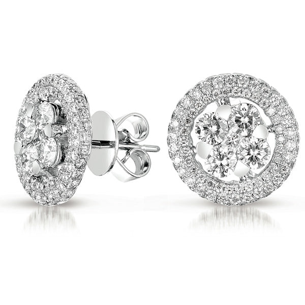 White Gold Diamond Stud Earring - E7798WG