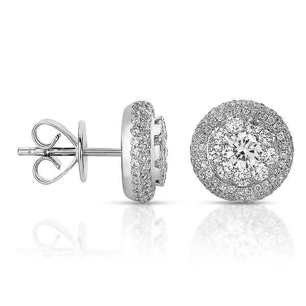 White Gold Diamond Stud Earring - E7800WG