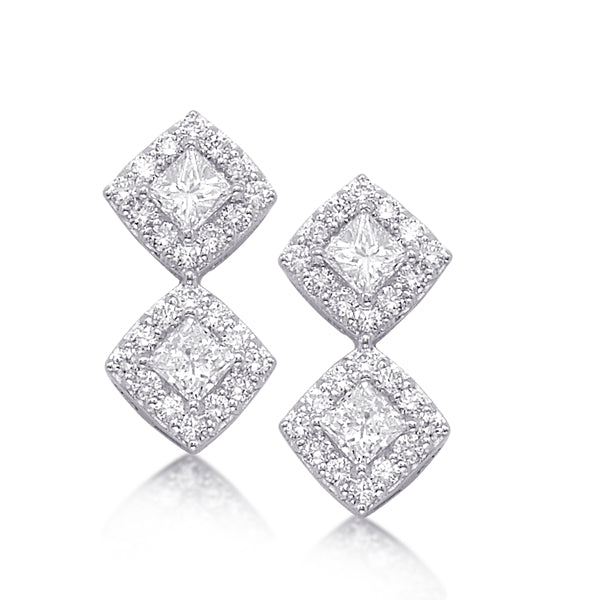 White Gold Diamond Earring - E7827WG