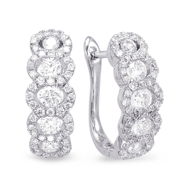 White Gold Diamond Earring - E7828WG