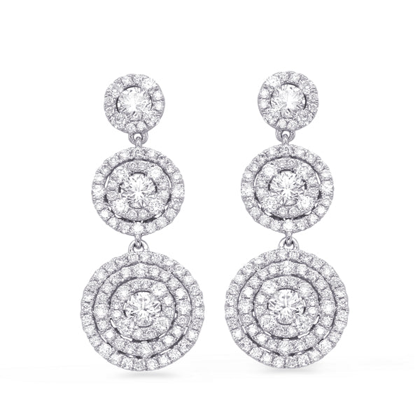 White Gold Diamond Earring - E7837WG