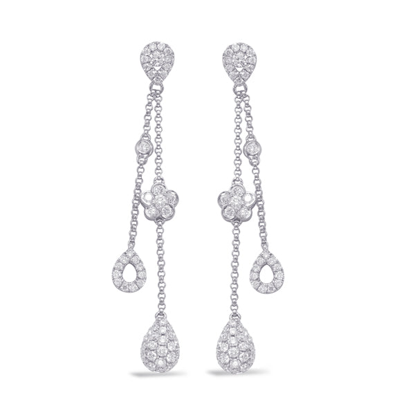 White Gold Diamond Earring - E7839WG